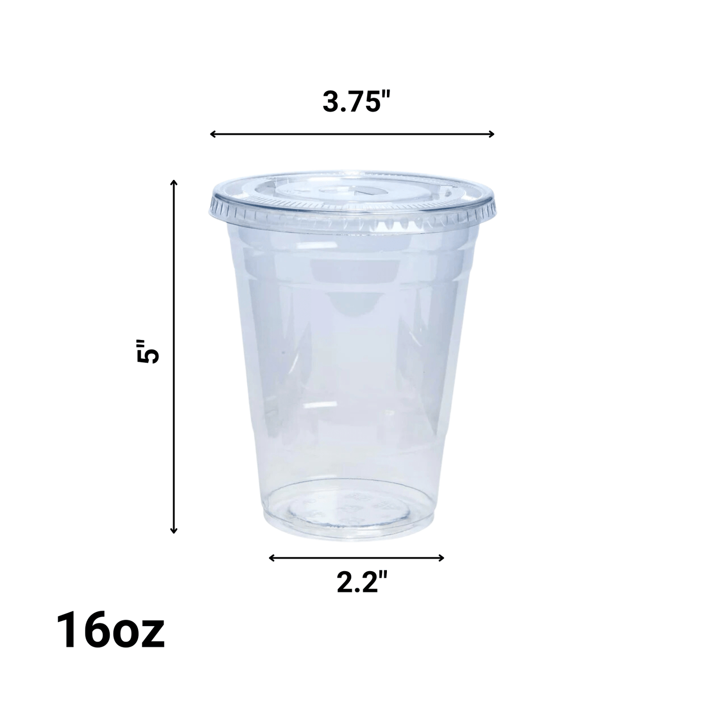16 oz plastic cup 16oz Clear PET Plastic Cups with Wide Hole Dome Lid & Straw 10 Pack