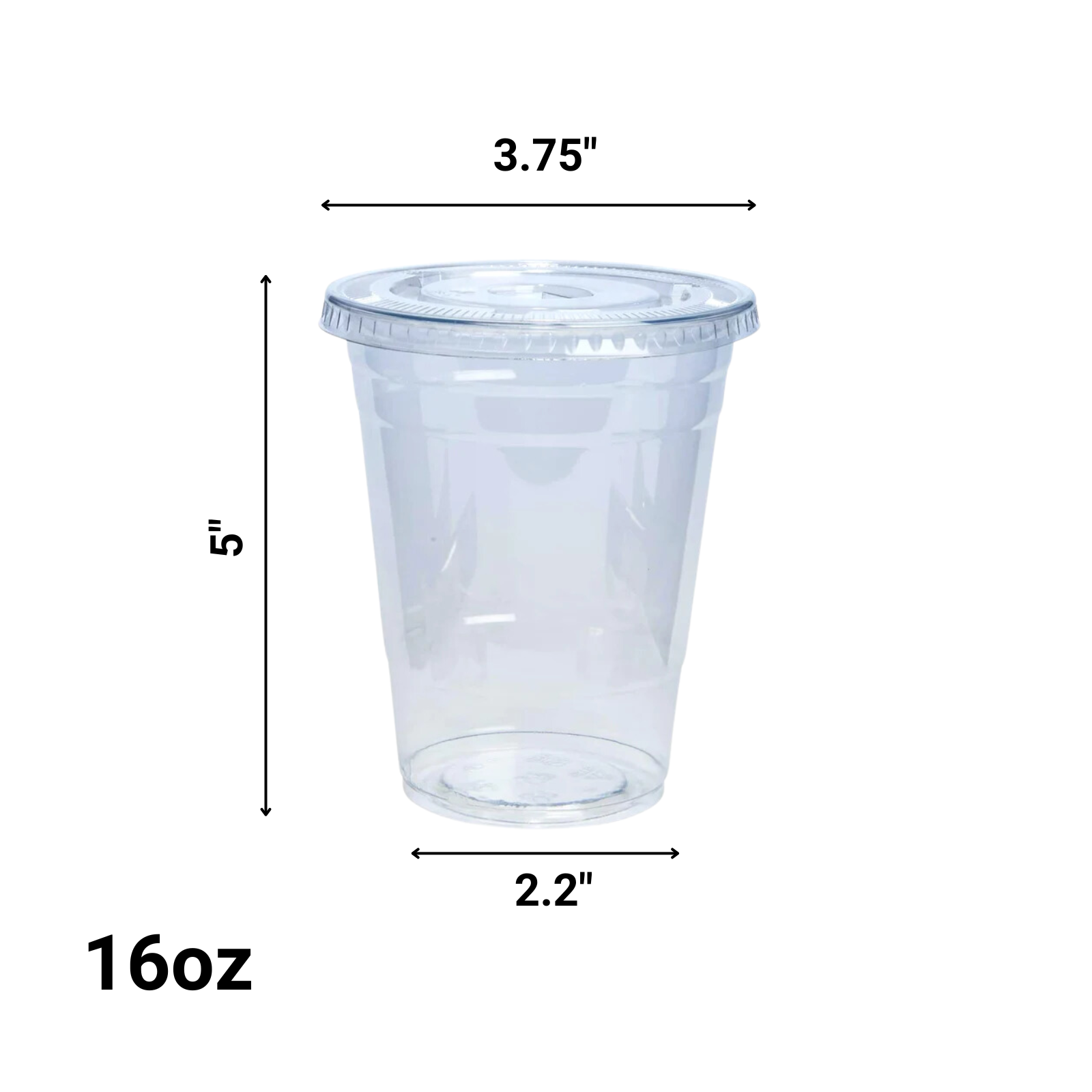 *WHOLESALE* 16oz Disposable Plastic Clear PET Cups | 1000 ct/Case Smoothie Cups VeZee   