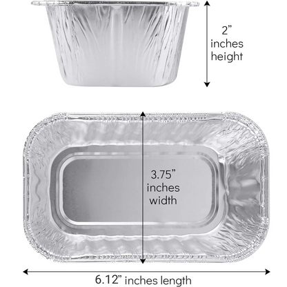 *WHOLESALE* Aluminum 1lb Rectangular Loaf Pans: Ideal for Baking | 1000 CT/Case Disposable VeZee   