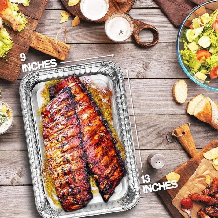 Disposable Regular weight 9×13 Half Size Aluminum Pans & Lids COMBO