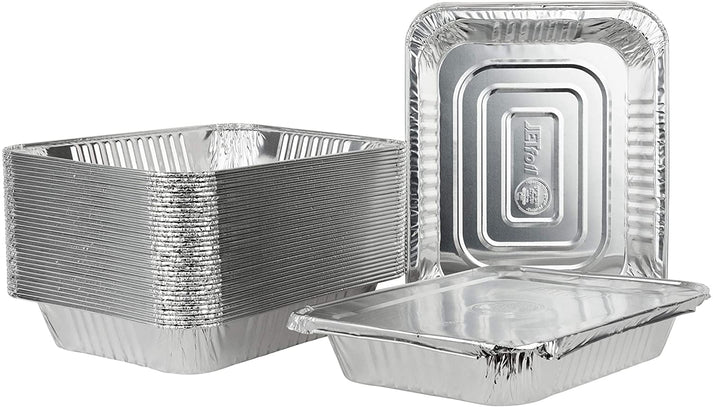 Disposable Regular weight 9×13 Half Size Aluminum Pans & Lids COMBO