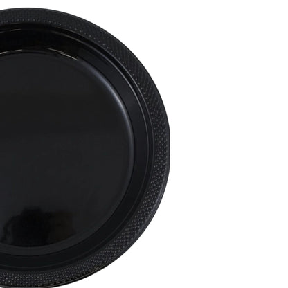 10" & 7" Black Disposable Plastic Plates Combo Set Disposable Plates Hanna K Signature