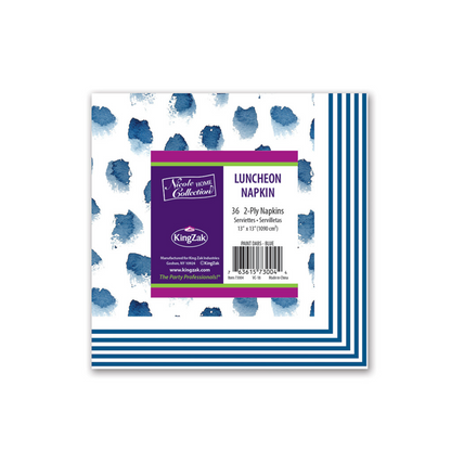 Paint Dabs Blue 13x13 2-Ply Paper Napkins Paper Napkins Nicole Home Collection