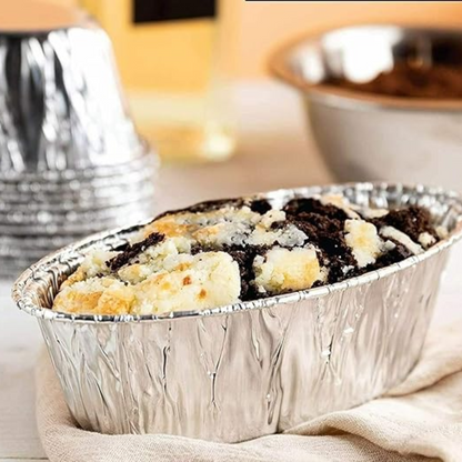 *WHOLESALE*Disposable Aluminum 3lb Medium Oval Loaf Pans: Ideal for Baking: 160CT Cake Pan VeZee