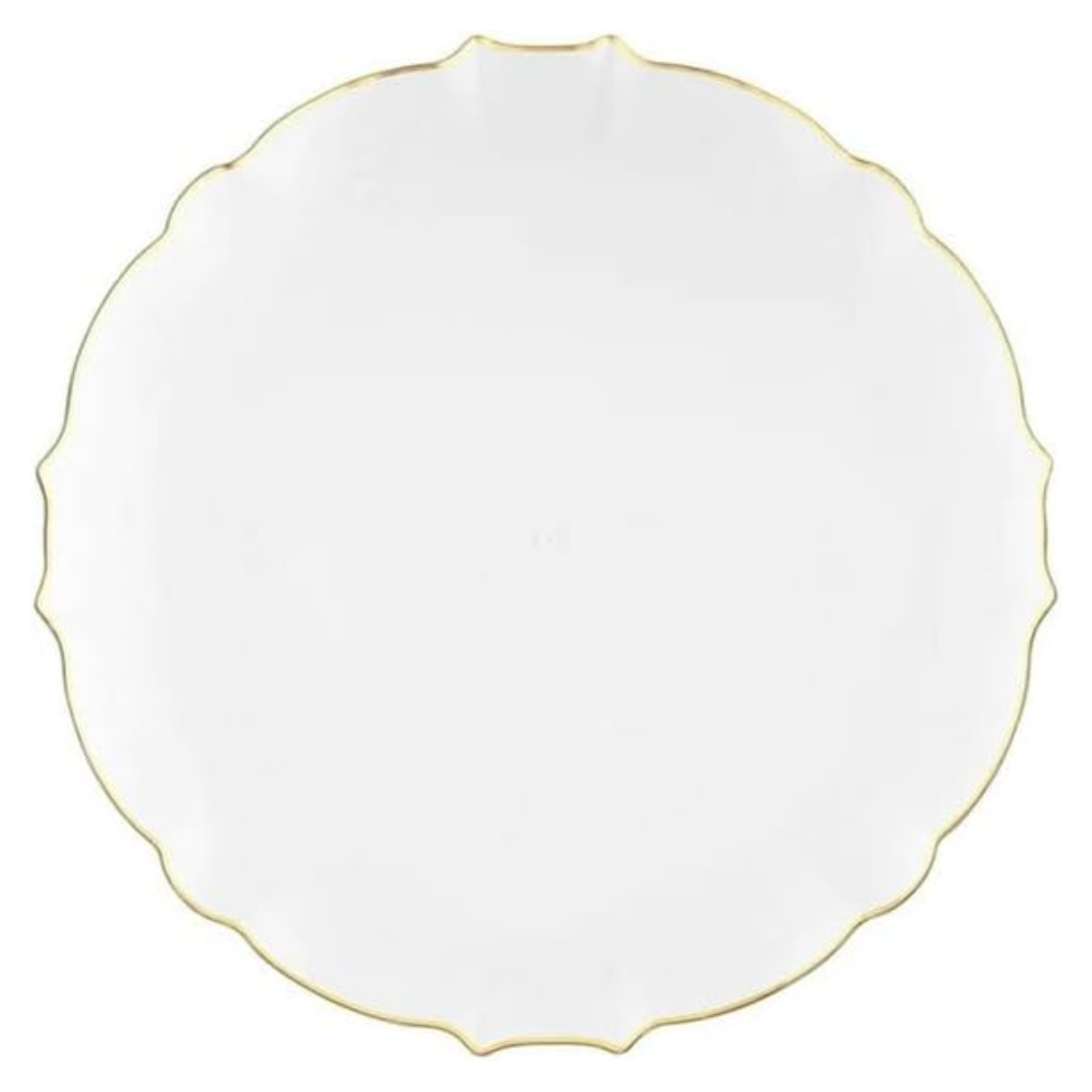 LUXE Collection White With Gold Rim 10.25" Premium Heavyweight Plastic Plates  VeZee   