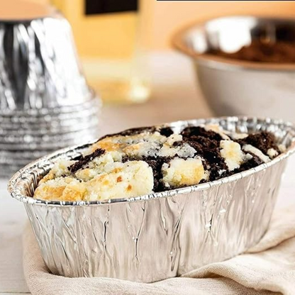 Disposable Aluminum 1lb Small Oval Loaf Pans: Ideal for Baking
