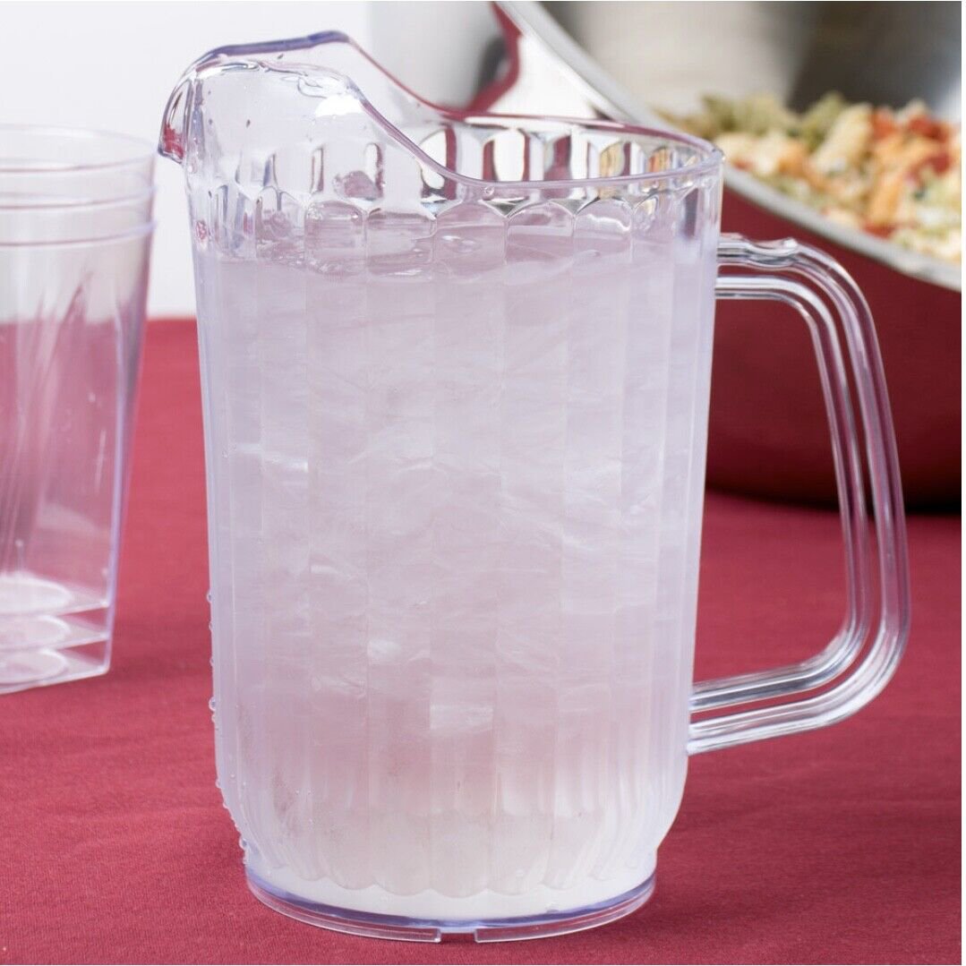 Break-Resistant Restaurant Style Plastic Pitcher Clear 58 oz Serverware VeZee