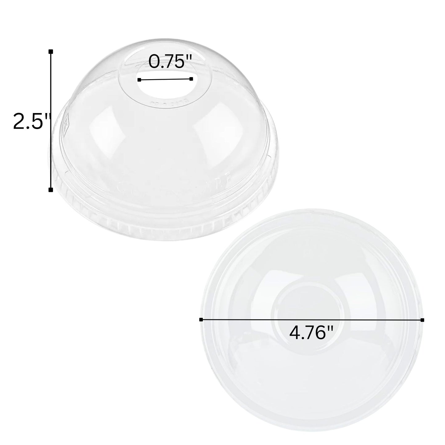 20oz Clear PET Plastic Cups with Dome Lid & Straw Smoothie Cups VeZee