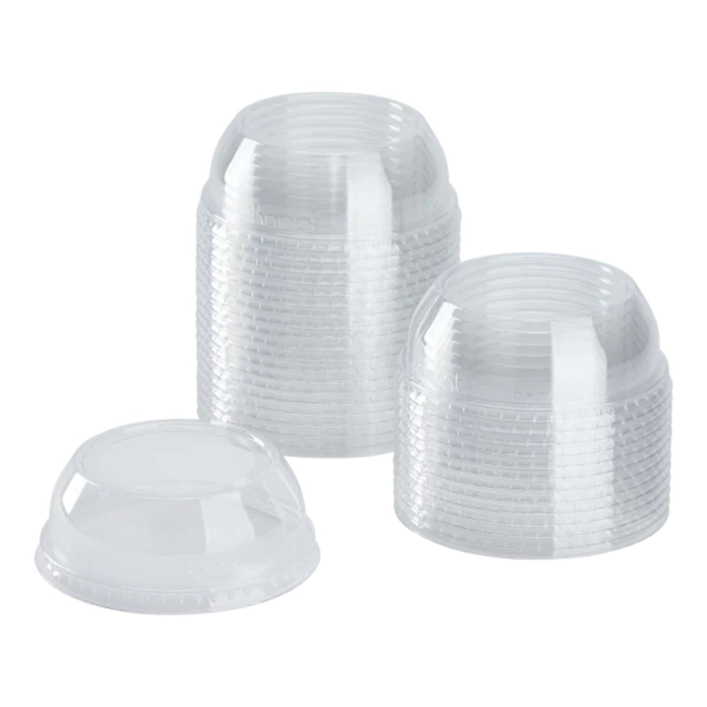 20oz Clear PET Plastic Cups with 2" Wide Dome Lid & Straw Smoothie Cups VeZee