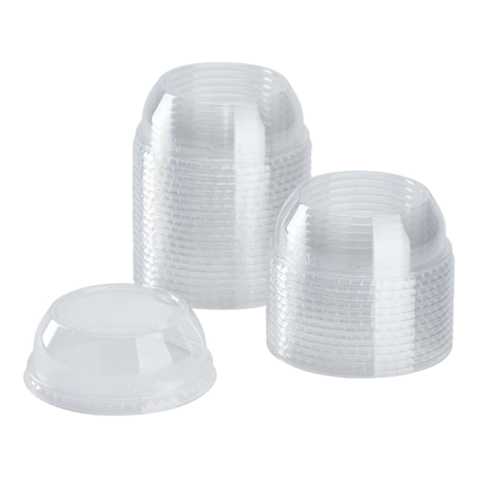 20oz Clear PET Plastic Cups with 2" Wide Dome Lid & Straw Smoothie Cups VeZee