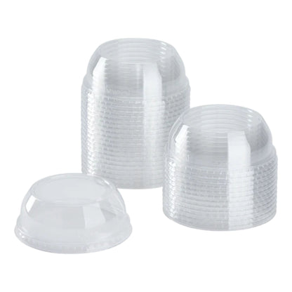 20oz Clear PET Plastic Cups with 2" Wide Dome Lid & Straw Smoothie Cups VeZee