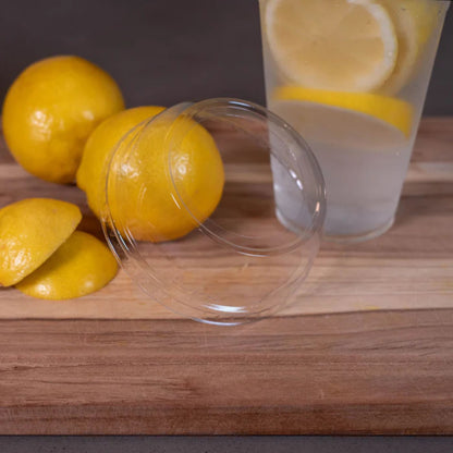 20oz Clear PET Plastic Cups with 2" Wide Dome Lid & Straw Smoothie Cups VeZee