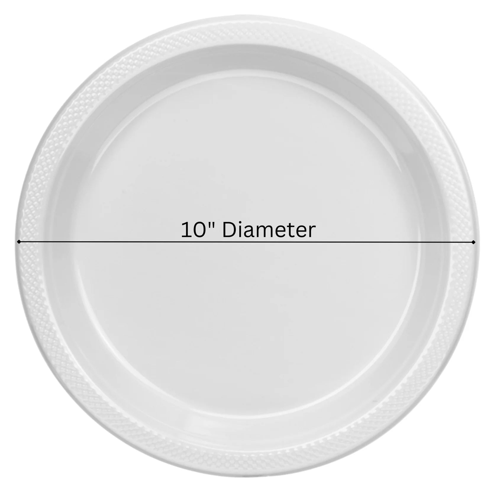10" & 7" White Disposable Plastic Plates Combo Set Disposable Plates Hanna K Signature