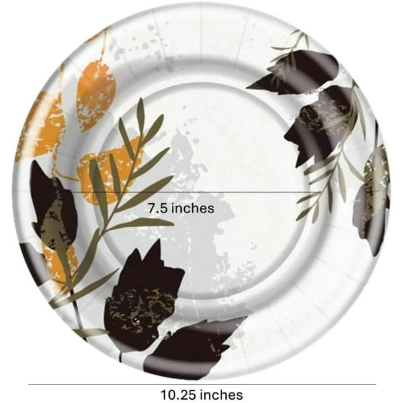 Leafy Canopy 10.25" Dinner Paper Plates Plates VeZee   