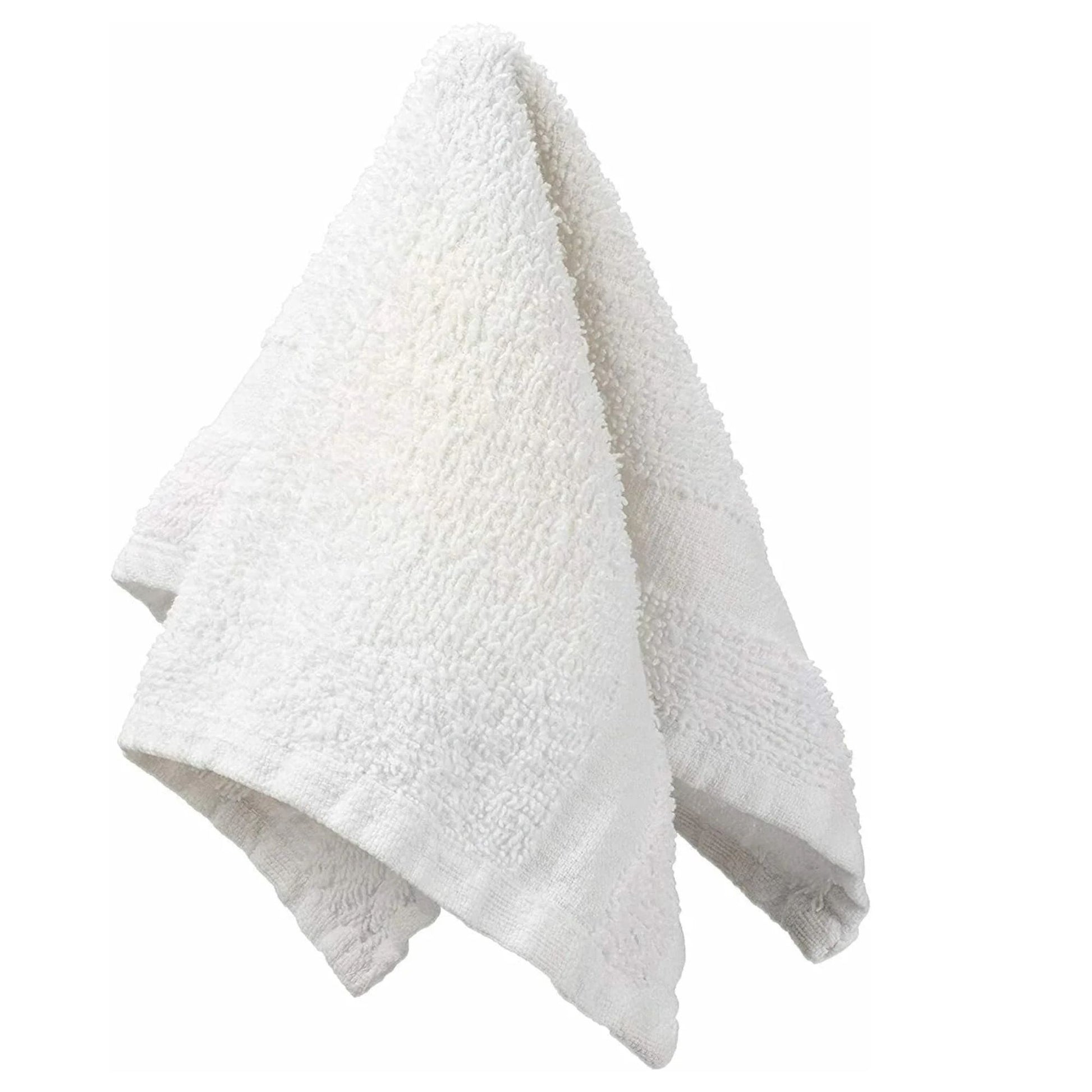 Wash Cloths 12"x12" 100% Cotton White 10 Pack Washcloths VeZee