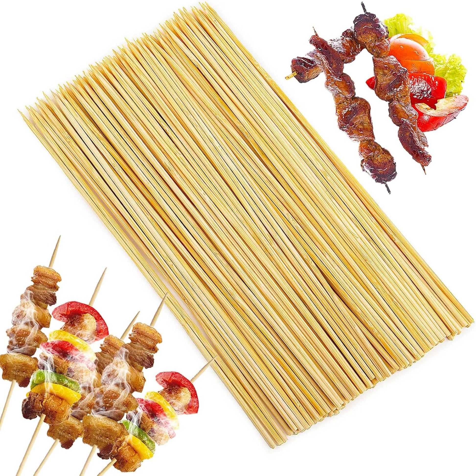 Falcon 12" Bamboo Skewers | Natural BBQ Sticks for Grilling, Kabobs & More Cutlery Lillian