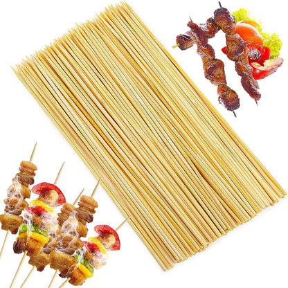 Falcon 12" Bamboo Skewers | Natural BBQ Sticks for Grilling, Kabobs & More Cutlery Lillian