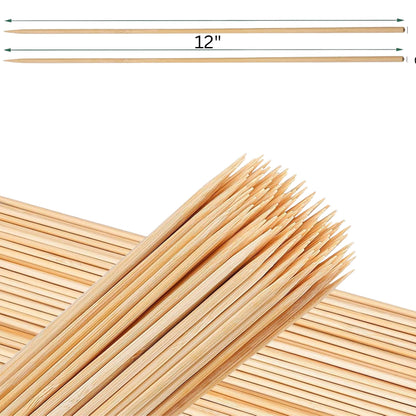 Falcon 12" Bamboo Skewers | Natural BBQ Sticks for Grilling, Kabobs & More Cutlery Lillian