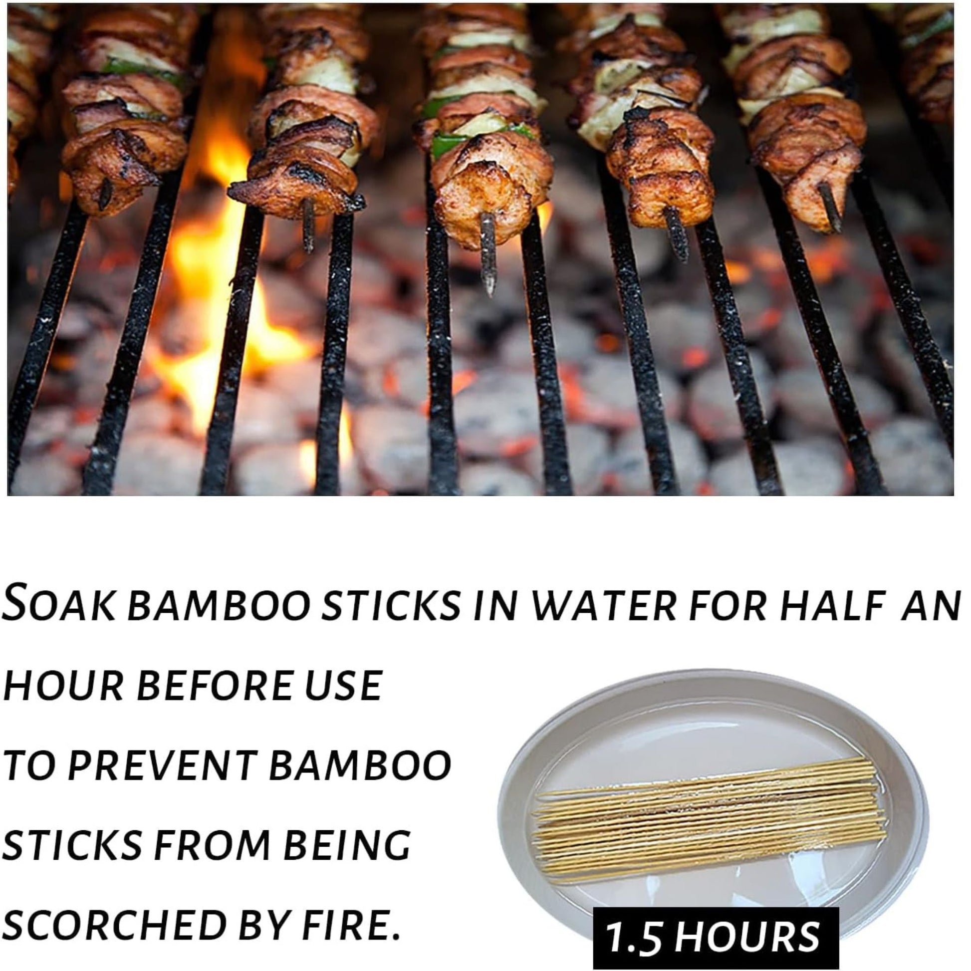 Falcon 12" Bamboo Skewers | Natural BBQ Sticks for Grilling, Kabobs & More Cutlery Lillian