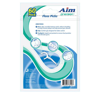 Aim Percision Floss Picks | 60 Pack Household OnlyOneStopShop   