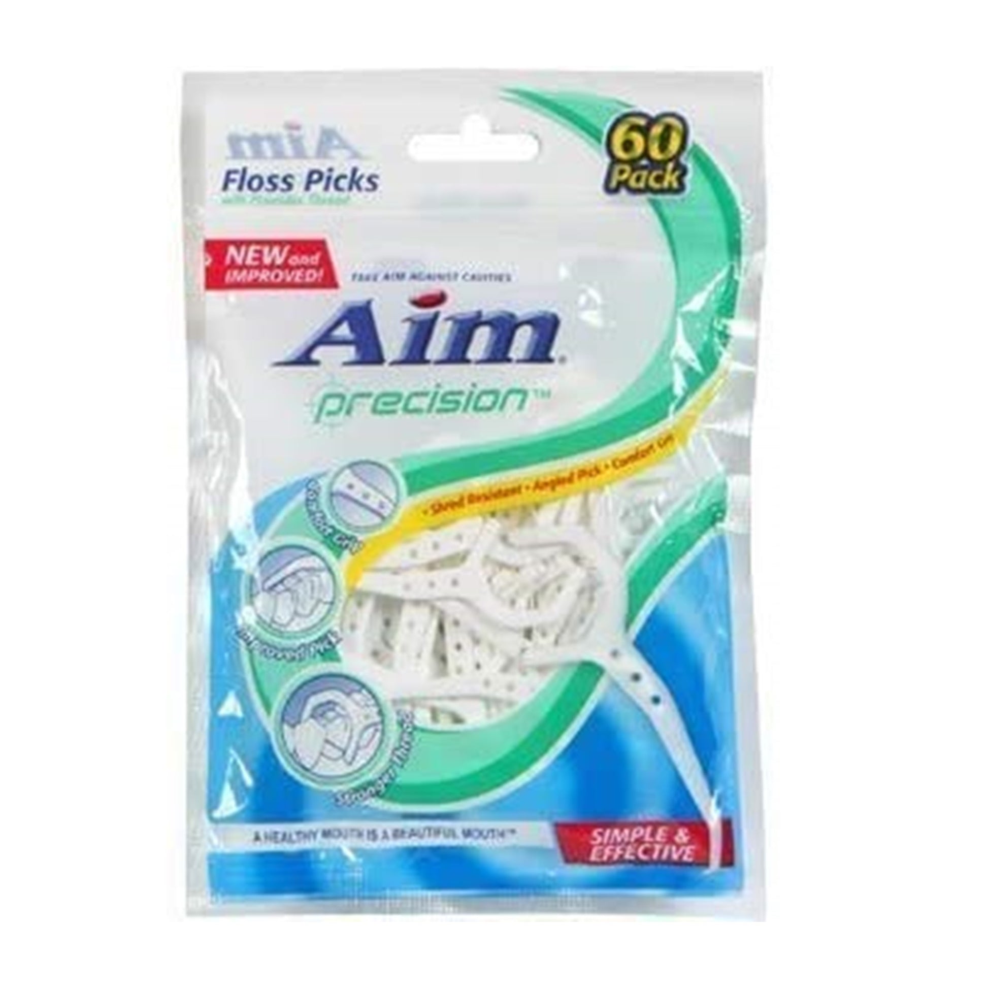 Aim Percision Floss Picks | 60 Pack Household OnlyOneStopShop   