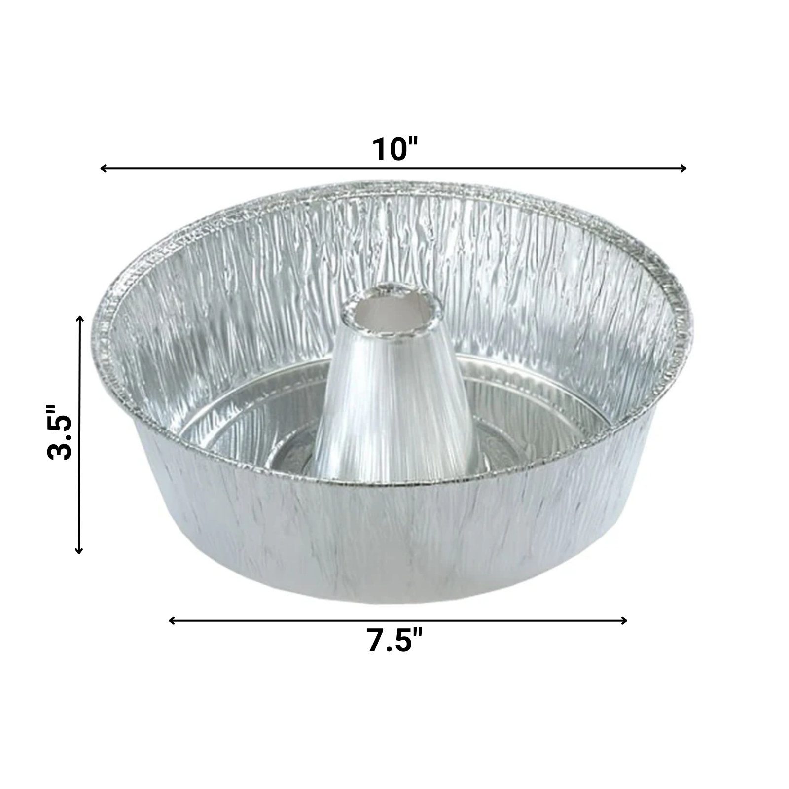 Disposable Aluminum 10" Angel Tube Foil Pan Disposable VeZee   