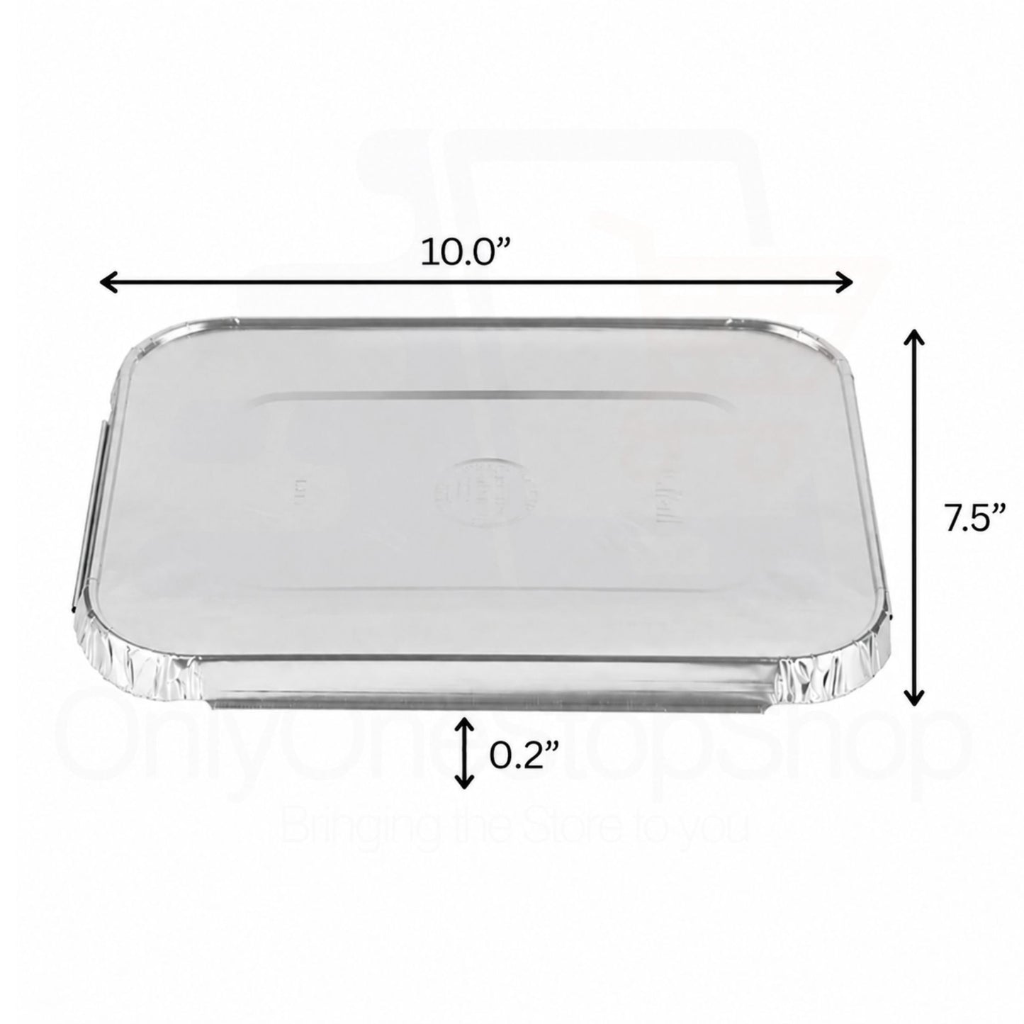*WHOLESALE* 5LB Oblong Aluminum Lid (Must bend edges of pan to fit) 250/Case Disposable Lids VeZee