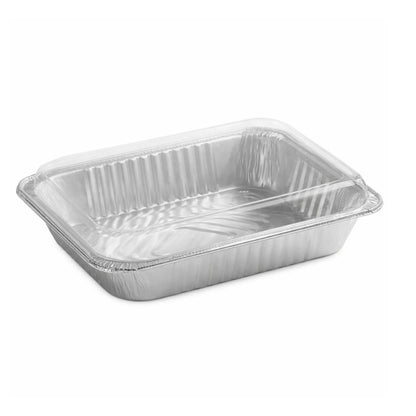 9×13 Half Size Heavy Weight Aluminum Pans with Dome lids Disposable Roasting Pans JetFoil