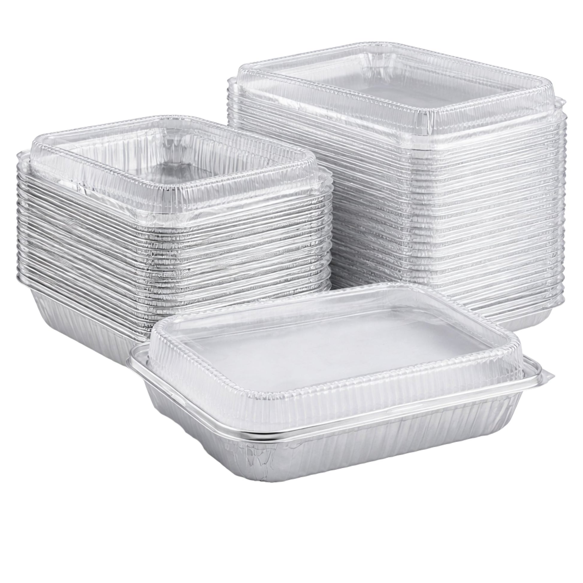 9×13 Half Size Heavy Weight Aluminum Pans with Dome lids Disposable Roasting Pans JetFoil