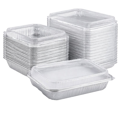 9×13 Half Size Heavy Weight Aluminum Pans with Dome lids Disposable Roasting Pans JetFoil