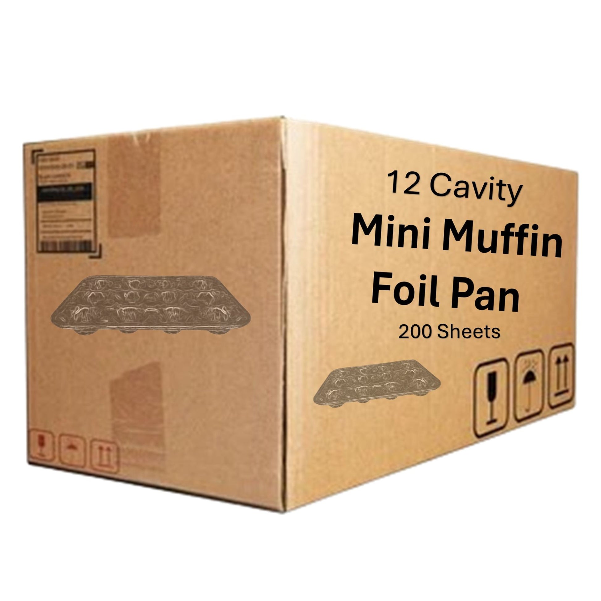 *WHOLESALE* Disposable Aluminum Mini Muffin Foil Pan 12 Cup Section. 200/Case Muffin & Pastry Pans VeZee