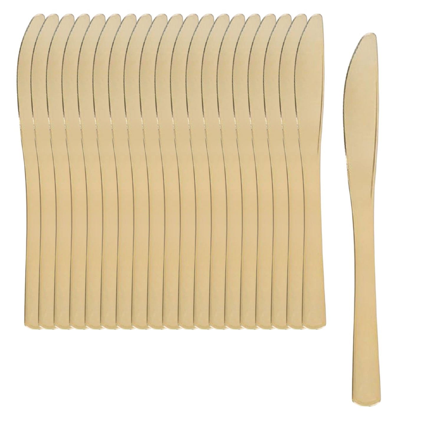 Dynasty Collection Plastic Gold Knives Table Knives Blue Sky