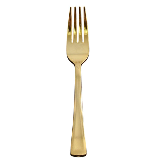 Dynasty Plastic Gold Forks Disposable Forks Blue Sky