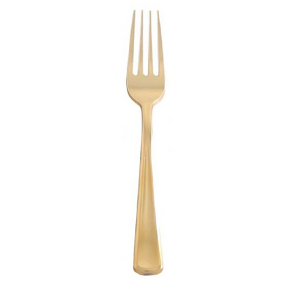 Dynasty Collection Plastic Gold Forks Tablesettings Blue Sky