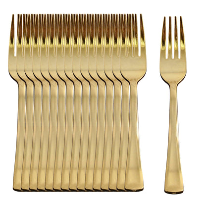 Dynasty Plastic Gold Forks Disposable Forks Blue Sky