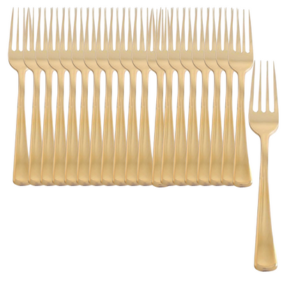 Dynasty Collection Plastic Gold Forks Tablesettings Blue Sky