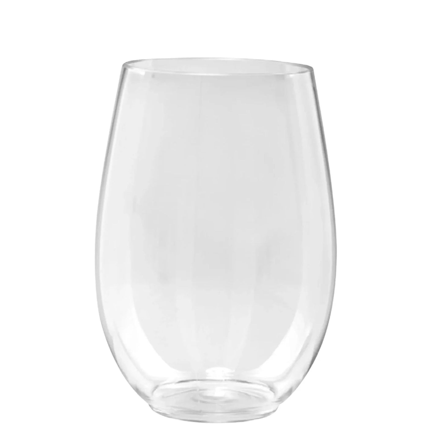 12oz Stemless Clear Wine Glasses Tumbler Disposable Plastic Tumblers Blue Sky