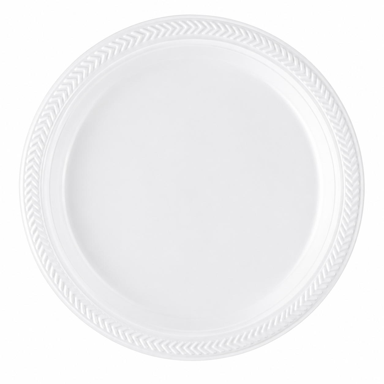 *WHOLESALE* 7" Lightweight White Salad Plates Disposable Plastic 800/Case Blue Sky