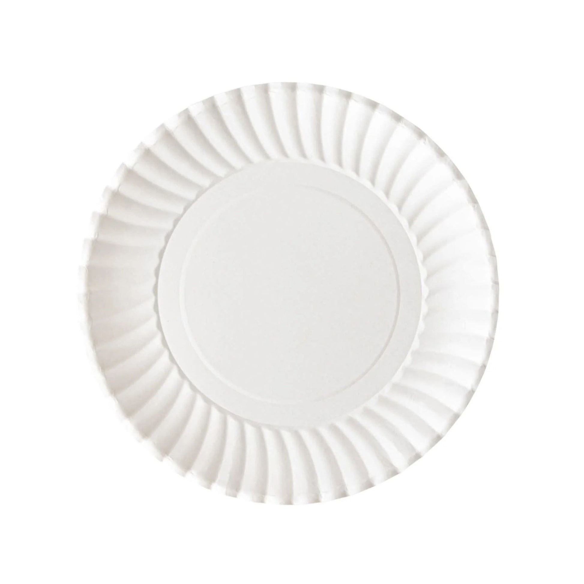 *WHOLESALE* 7" - Disposable - Uncoated - White - Lunch Plates | 1200 ct. Disposable Plates Blue Sky