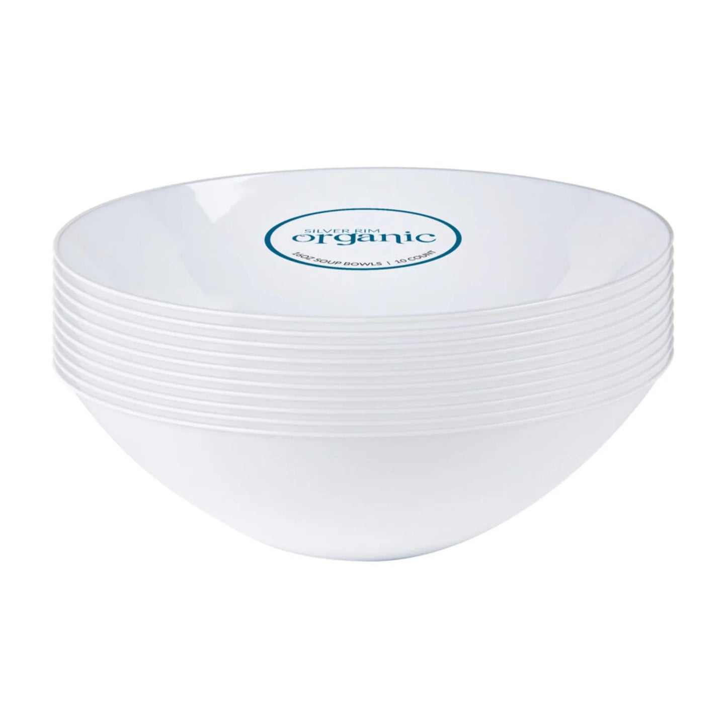 White Plastic Dinnerware Set- Value Pack-Organic Disposable Tableware Decorline