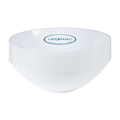 White Plastic Dinnerware Set- Value Pack-Organic Disposable Tableware Decorline