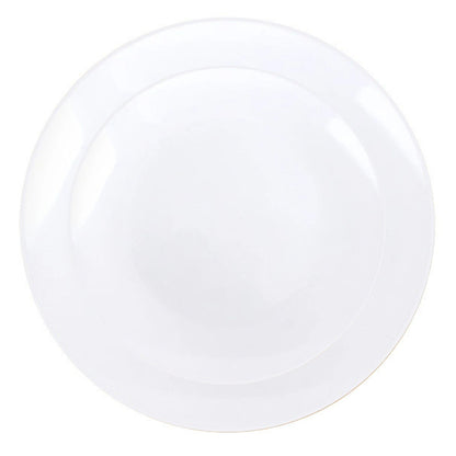 White Plastic Dinnerware Set- Value Pack-Organic Disposable Tableware Decorline