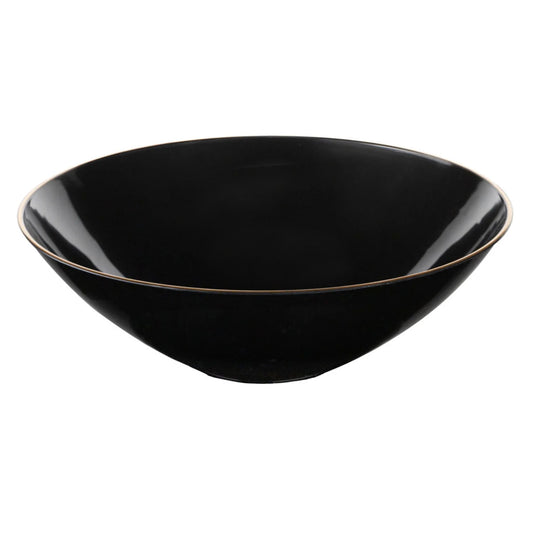 Organic Black Gold Rim Bowls 16 oz Bowls Blue Sky   