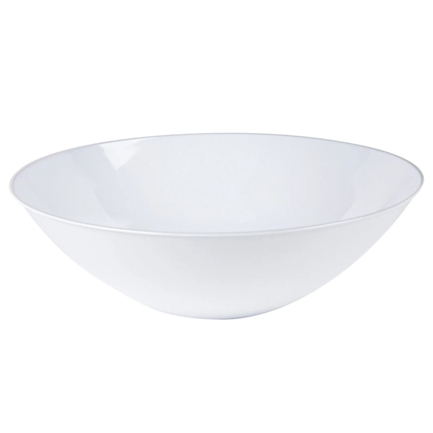 Organic White/Silver Rim Bowls 16 oz Bowls Blue Sky   
