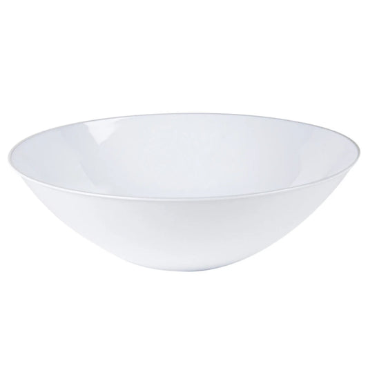 Organic White/Silver Rim Bowls 16 oz Bowls Blue Sky   