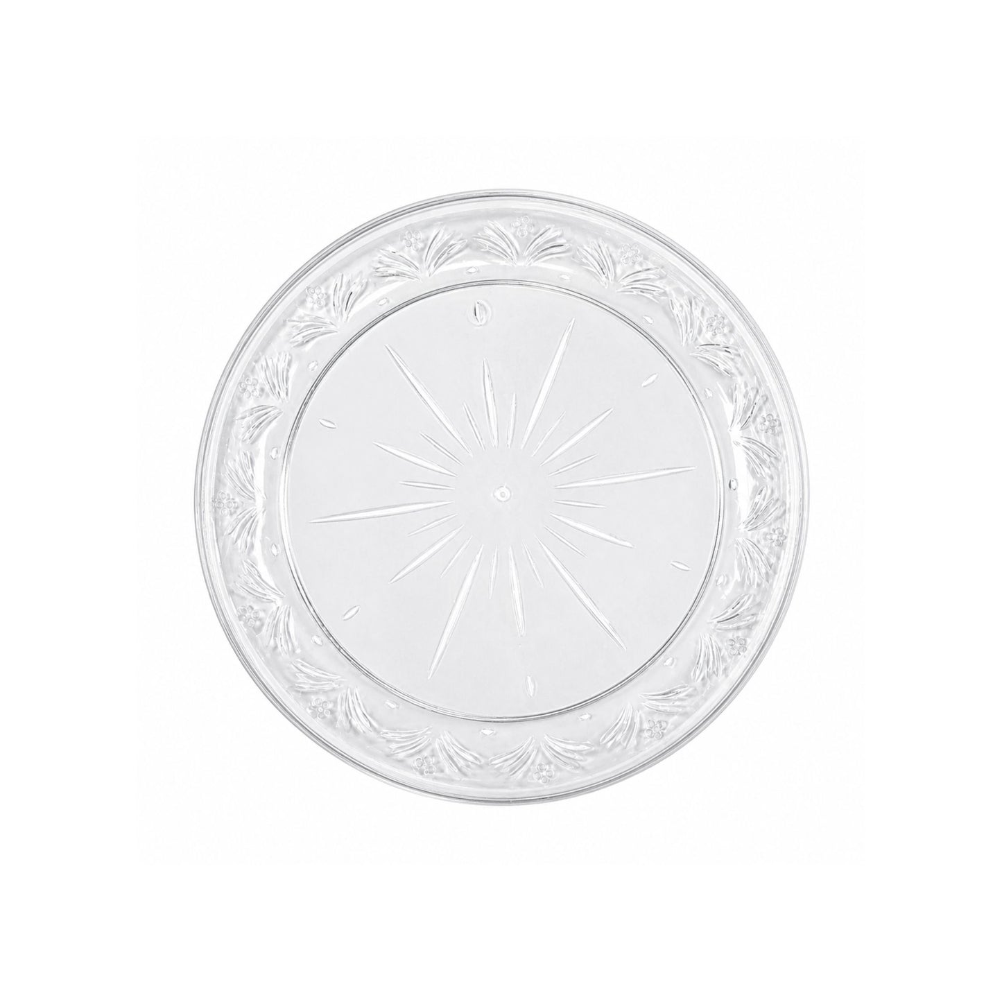 *JUMBO PACK* 6" Plastic Plates Clear Disposable Disposable Plates Blue Sky