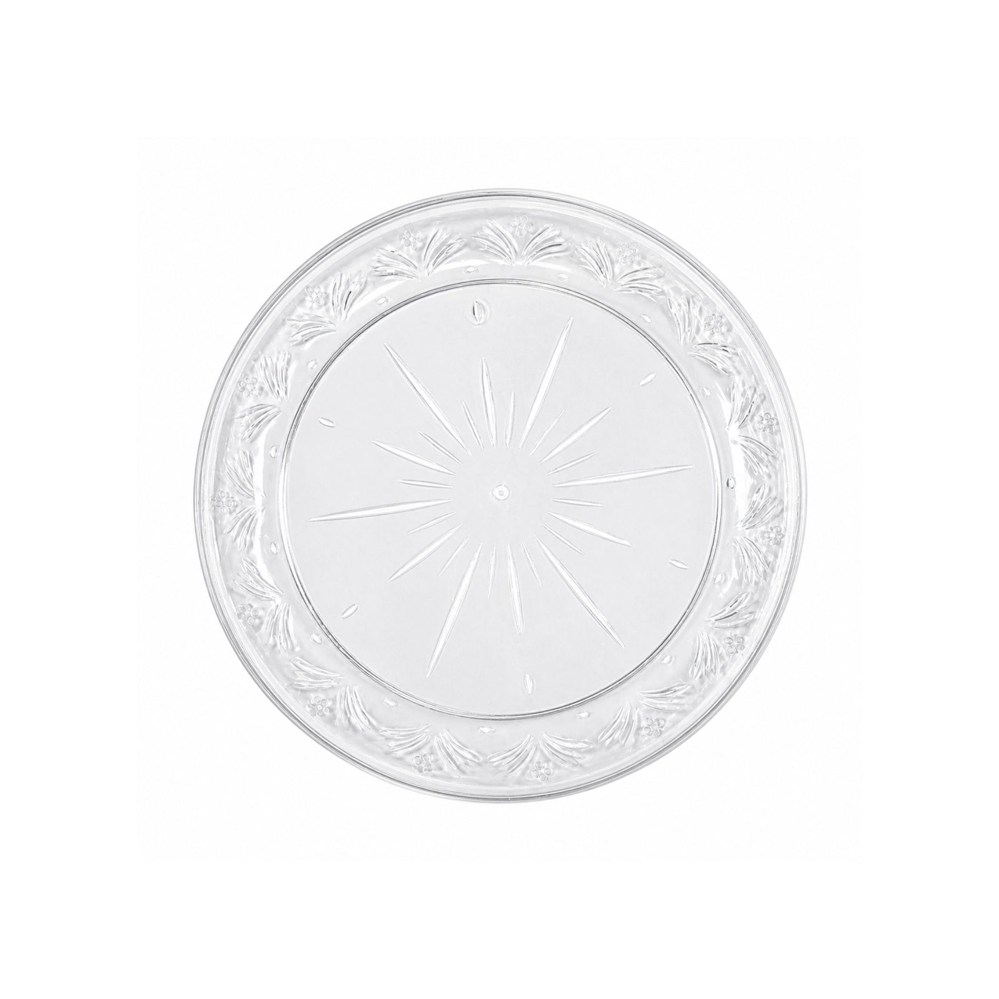 *JUMBO PACK* 6" Plastic Plates Clear Disposable Disposable Plates Blue Sky