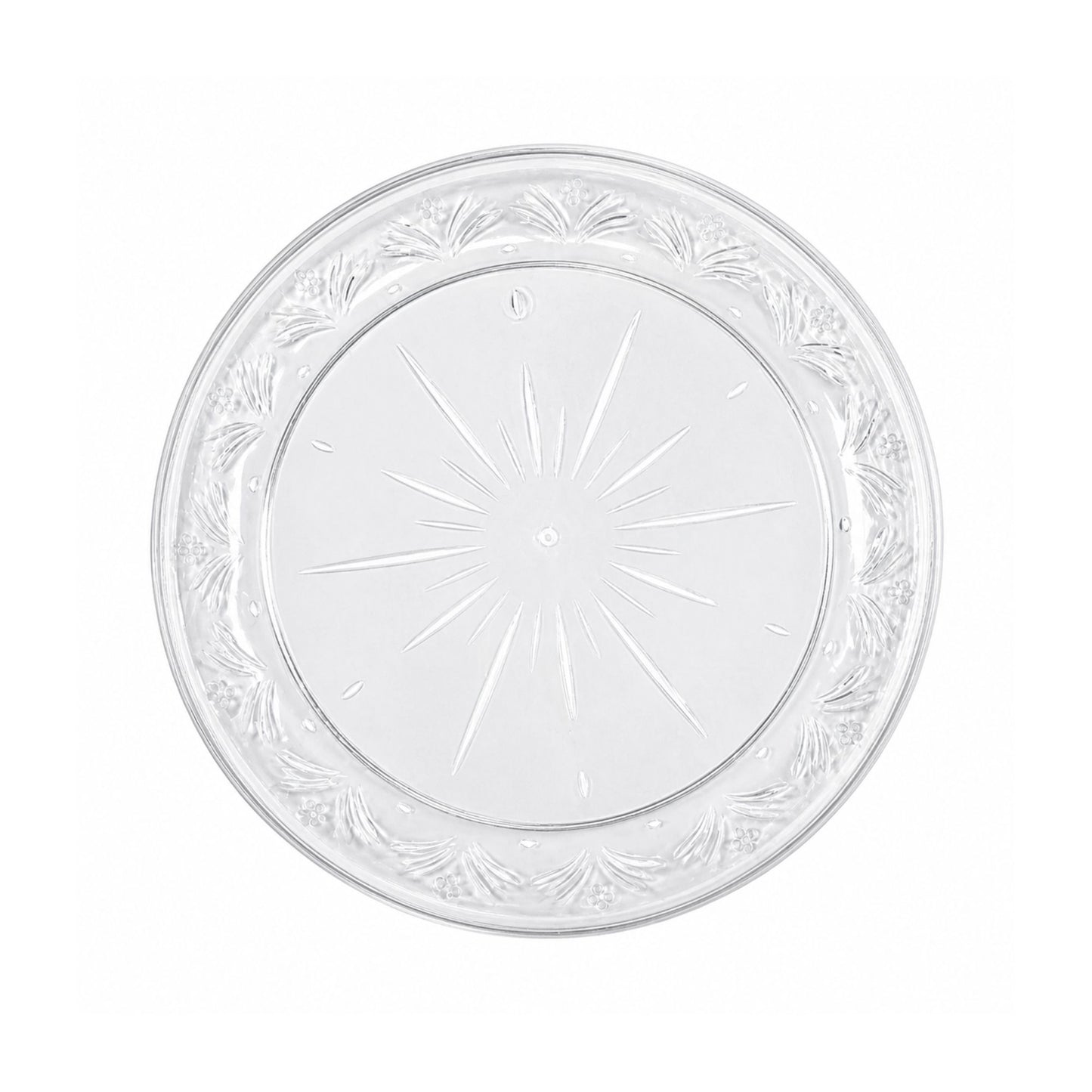 *JUMBO PACK* 7" Plastic Plates Clear Disposable Disposable Plates Blue Sky