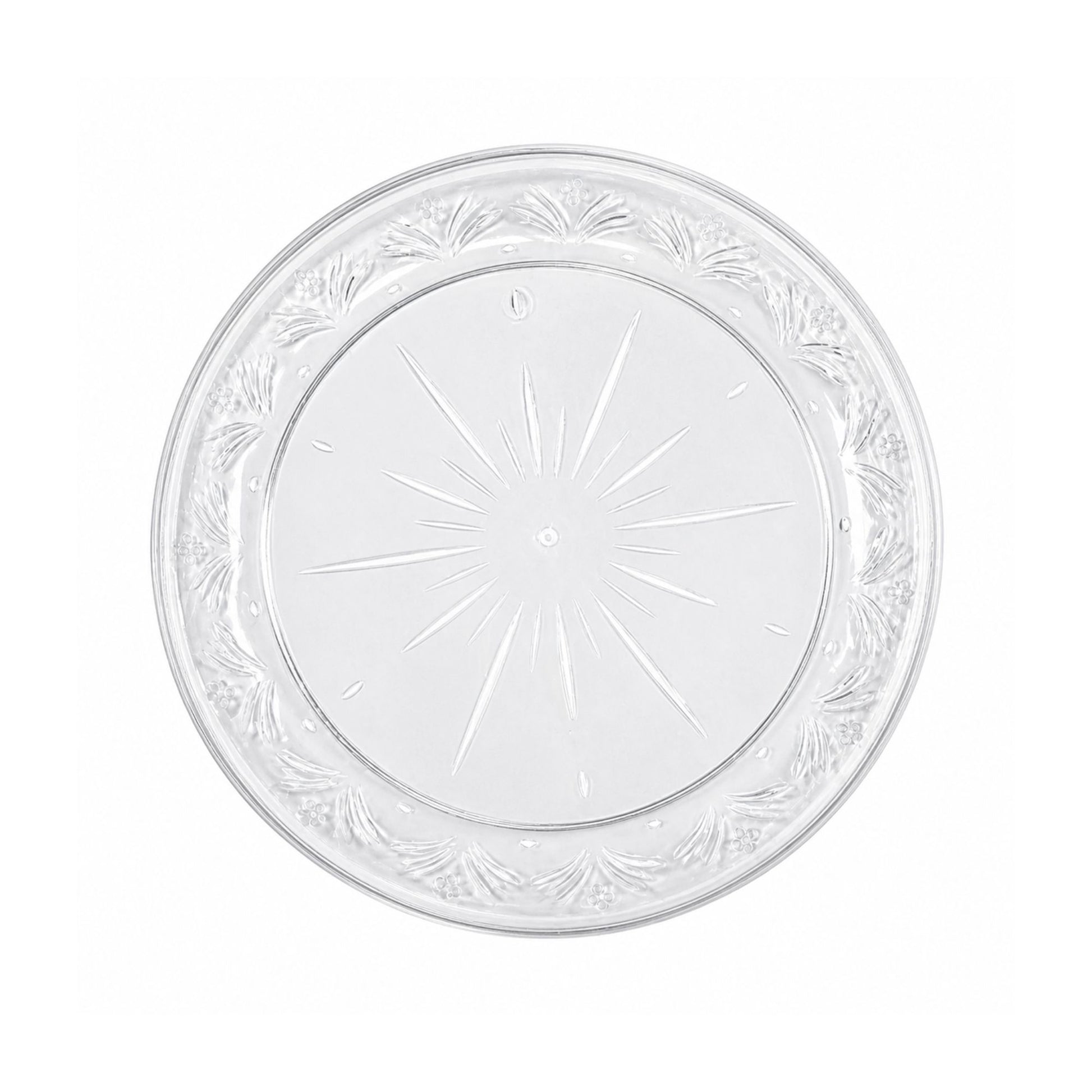 *JUMBO PACK* 7" Plastic Plates Clear Disposable Disposable Plates Blue Sky