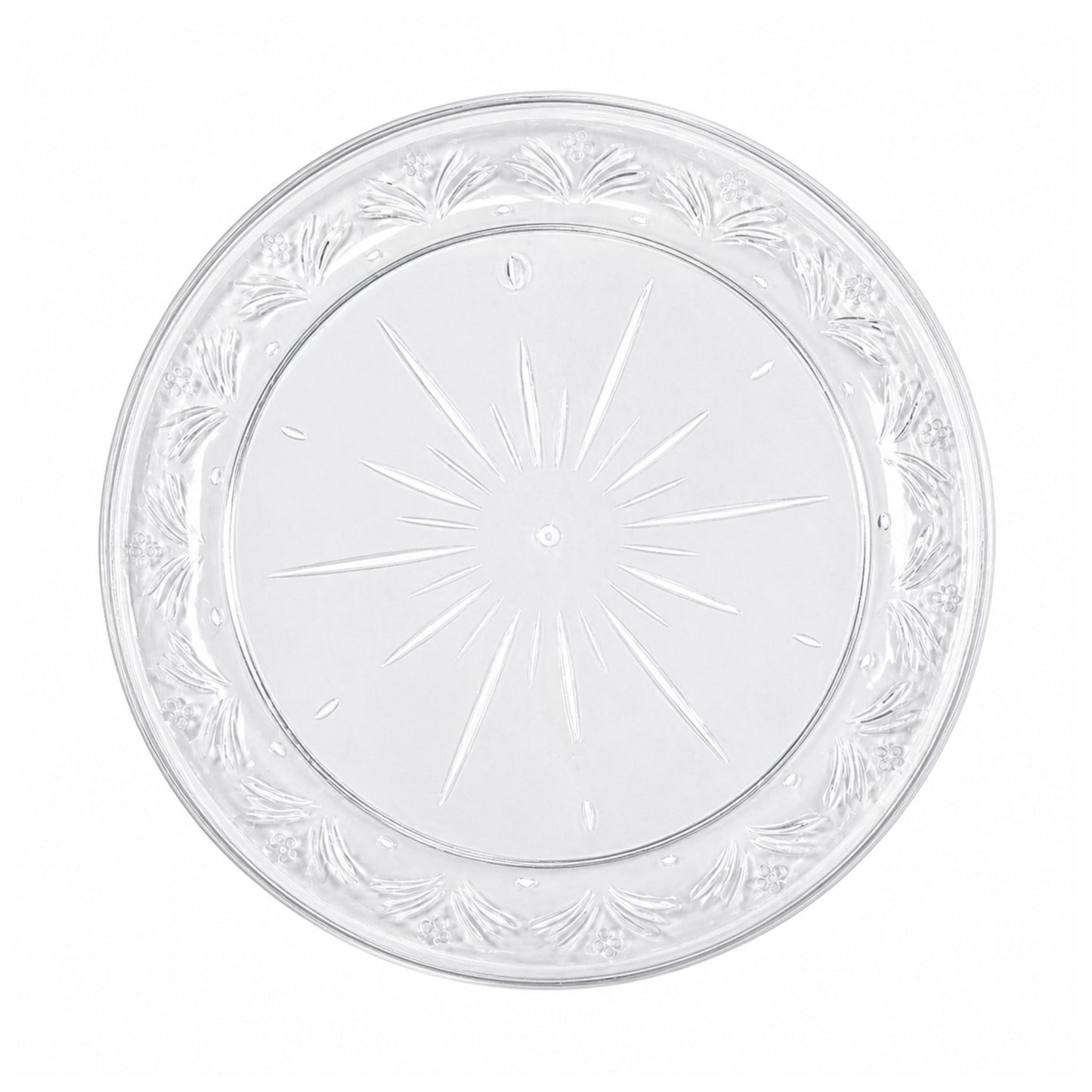 *JUMBO PACK* 9" Plastic Plates Clear Disposable Disposable Plates Blue Sky